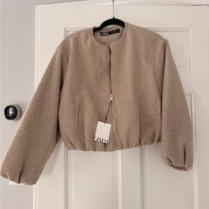 Zara Beige Wool Jacket